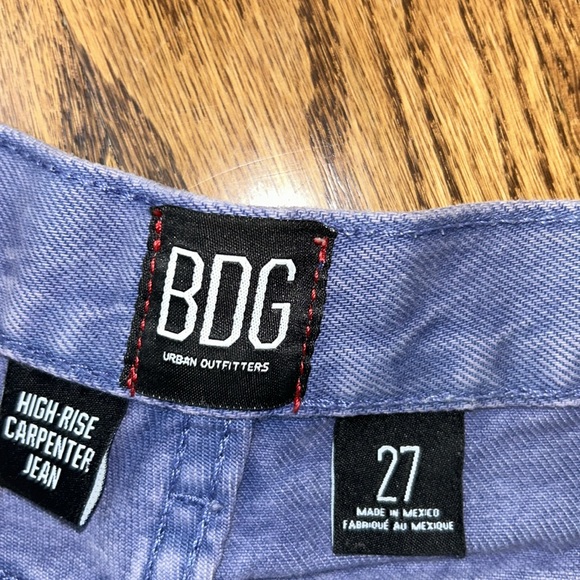 Women's Purple High-waisted Carpenter Jean - Picture 5 of 5